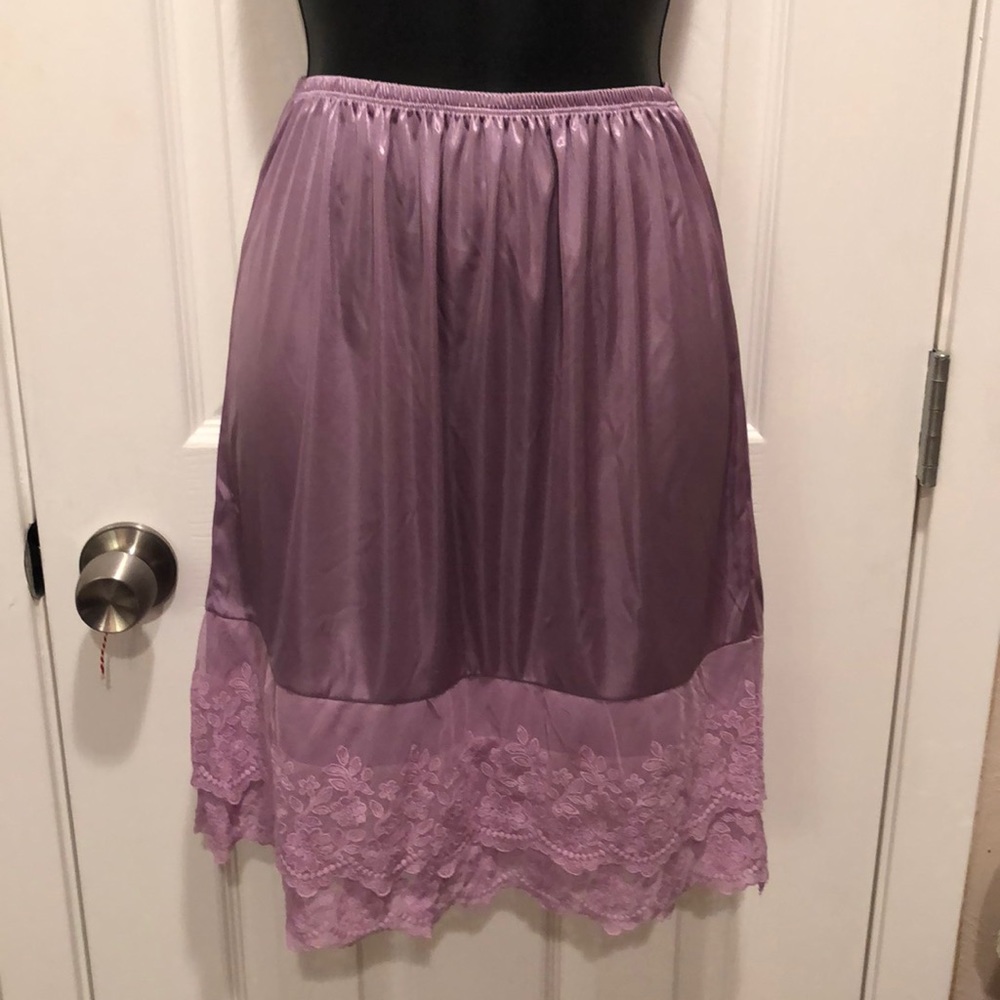Lavender lace slip